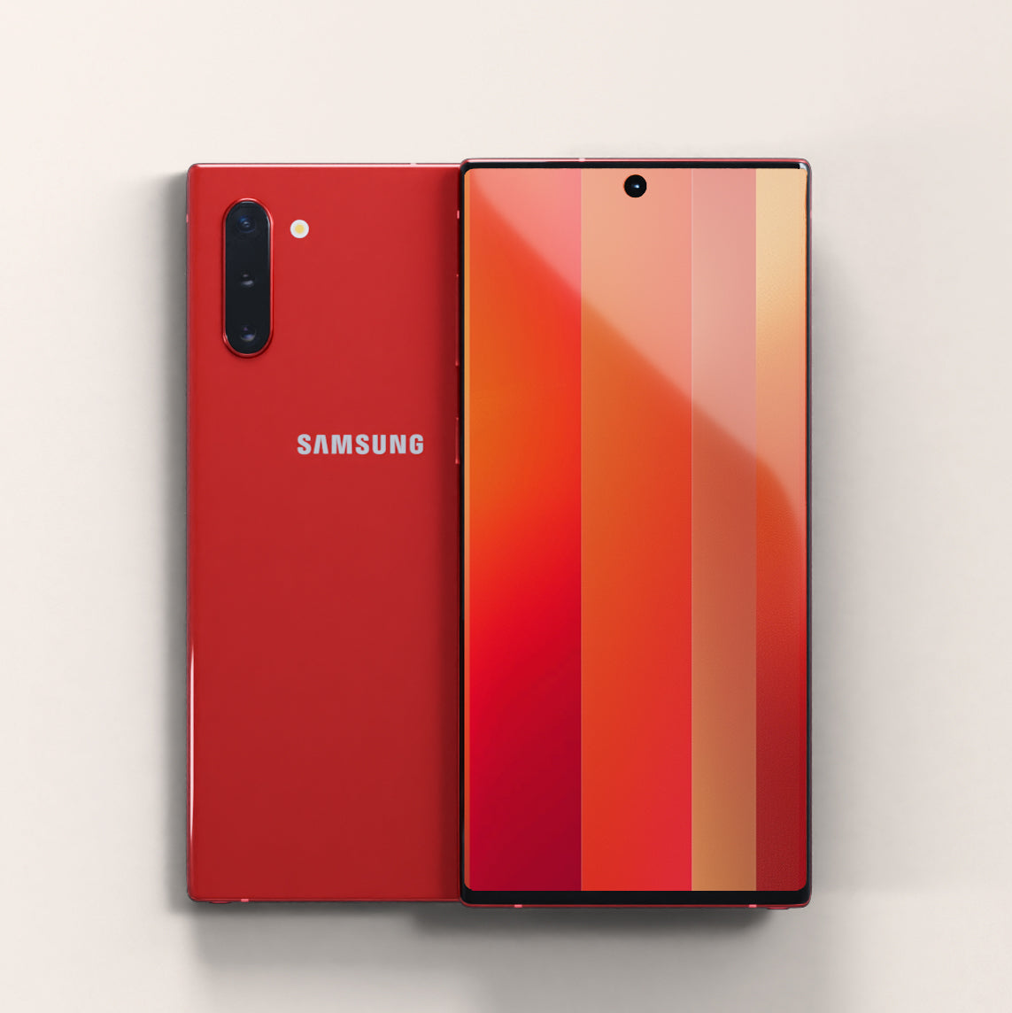 Galaxy Note 10 in Aura Red